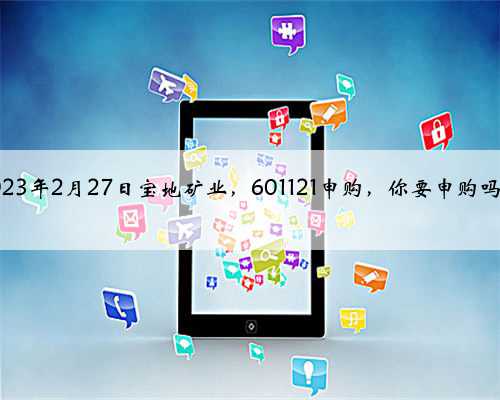 2023年2月27日宝地矿业，601121申购，你要申购吗？
