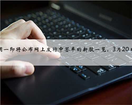 周一即将公布网上发行中签率的新股一览，3月20日