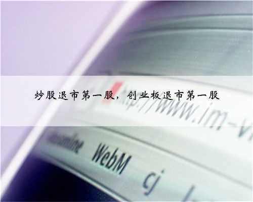 炒股退市第一股，创业板退市第一股
