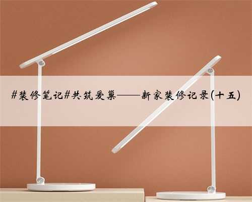 #装修笔记#共筑爱巢——新家装修记录(十五)